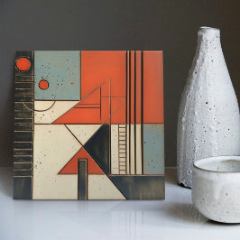 Moderne Abstrakte geometrische Symmetrie des Mitte Fliese