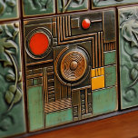 Moderne Abstrakte geometrische Symmetrie des Mitte Fliese<br><div class="desc">Diese exquisite, moderne Keramik-Kachel aus der Mitte des Jahrhunderts ist eine liebevolle Hommage an die altehrwürdige Kunsthandwerksbewegung. In unserem Workshop in Barcelona wurden abstrakte symmetrische Formen entwickelt und die faszinierende Faszination moderner Imitate-Relieffliesen aus der Mitte des Jahrhunderts nachahmt. Die symmetrischen Designs spiegeln ein harmonisches Gleichgewicht wider, den idealen Ausdruck abstrakter...</div>