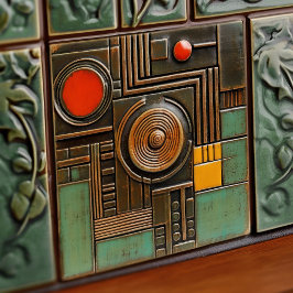 Moderne Abstrakte geometrische Symmetrie des Mitte Fliese