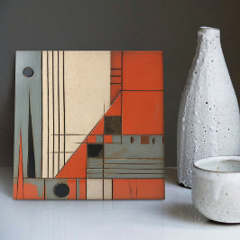 Moderne Abstrakte geometrische Symmetrie des Mitte Fliese