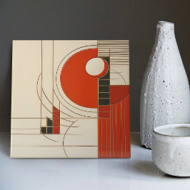 Moderne Abstrakte geometrische Symmetrie des Mitte Fliese