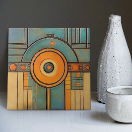 Moderne Abstrakte geometrische Symmetrie des Mitte Fliese