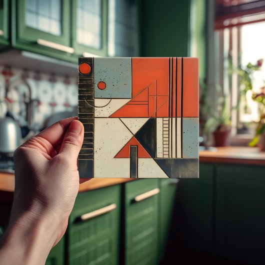 Moderne Abstrakte geometrische Symmetrie des Mitte Fliese