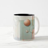 Moderne Abstrakte geometrische Tasse mit Pasteldes (VorderseiteRechts)