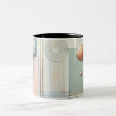 Moderne Abstrakte geometrische Tasse mit Pasteldes (Mittel)