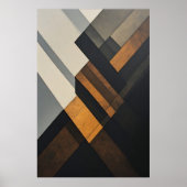 Moderne Abstrakte Geometrische Texturierte Rost Poster (Vorne)