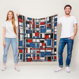Moderne Abstrakte geometrische Wandkunst Fleecedecke
