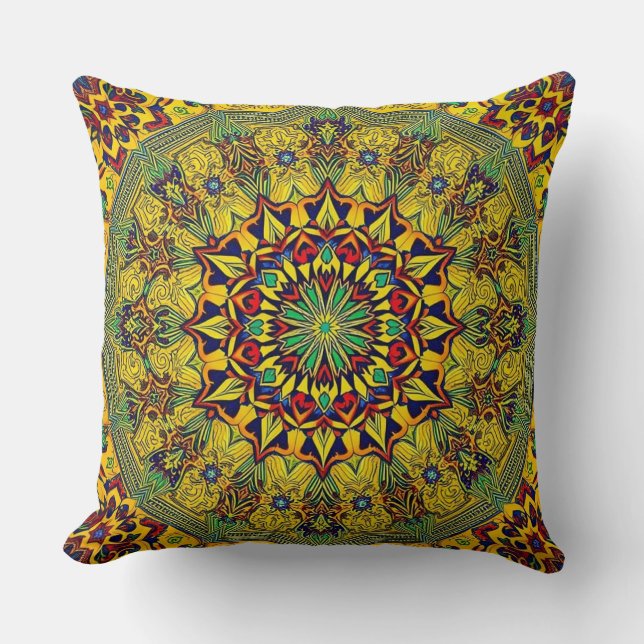 Moderne Abstrakte geometrische Wandkunst Kissen (Vorderseite)