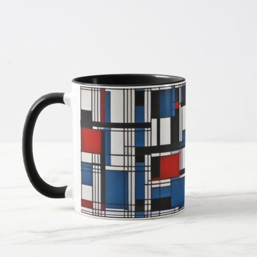 Moderne Abstrakte geometrische Wandkunst Tasse (Links)