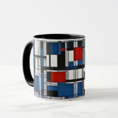 Moderne Abstrakte geometrische Wandkunst Tasse (Vorderseite Links)