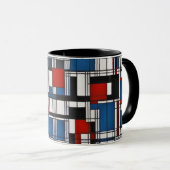 Moderne Abstrakte geometrische Wandkunst Tasse (VorderseiteRechts)
