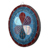 MODERNE ABSTRAKTE GEOMTRISCHE GEMUSTERTE DESIGN RE DARTSCHEIBE (Vorderseite rechts)