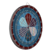 MODERNE ABSTRAKTE GEOMTRISCHE GEMUSTERTE DESIGN RE DARTSCHEIBE (Vorderseite Links)