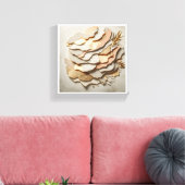 Moderne abstrakte geschichtete Papierkunst - Elega Leinwanddruck (Insitu (Wohnzimmer))