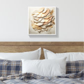 Moderne abstrakte geschichtete Papierkunst - Elega Leinwanddruck (Insitu (Schlafzimmer))