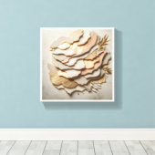Moderne abstrakte geschichtete Papierkunst - Elega Leinwanddruck (Insitu (Holzboden))