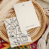 Moderne Abstrakte Gesichtserkennung für Monogramm Mitteilungskarte