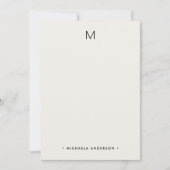 Moderne Abstrakte Gesichtserkennung für Monogramm  Mitteilungskarte (Vorderseite)