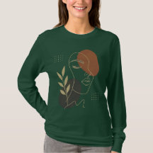 Moderne abstrakte Gesichtslinien-Kunst Sweatshirt