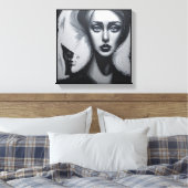 Moderne abstrakte Girl Leinwanddruck (Insitu (Schlafzimmer))