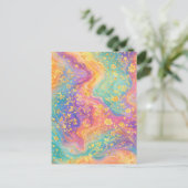 Moderne abstrakte Glitter-Blumen-Monogramm-Design Postkarte (Stehend Vorderseite)