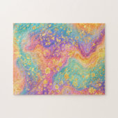 Moderne abstrakte Glitter-Blumen-Monogramm-Design  Puzzle (Horizontal)
