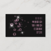 Moderne abstrakte Goldblasen in schwarzem Rosa Visitenkarte (Rückseite)