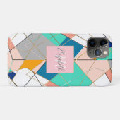 Moderne Abstrakte goldengeometrische Stroke Case-Mate iPhone Hülle (Rückseite (Horizontal))