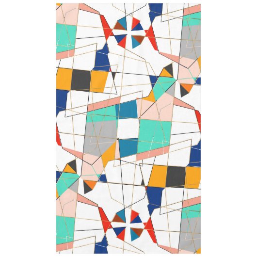 Moderne Abstrakte goldengeometrische Stroke Tischdecke (Vorderseite)