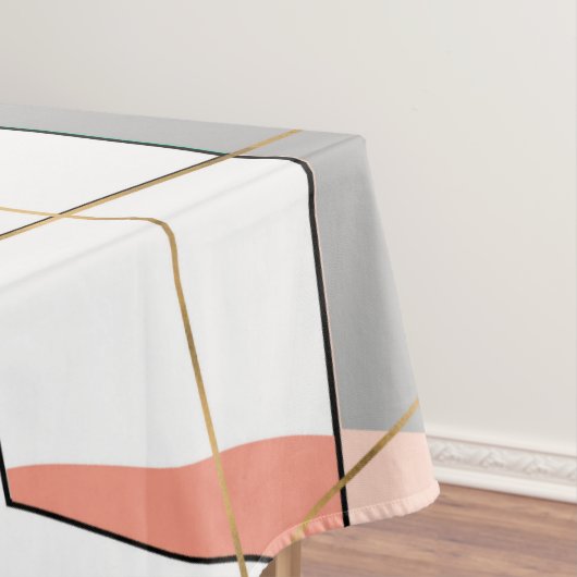 Moderne Abstrakte goldengeometrische Stroke Tischdecke (Beispiel)