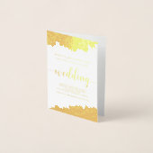 Moderne Abstrakte Goldfolie | Einladung zur Hochze (Vorderseite)