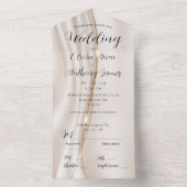 Moderne Abstrakte Goldhochzeit All In One Einladung (Innen Boden)