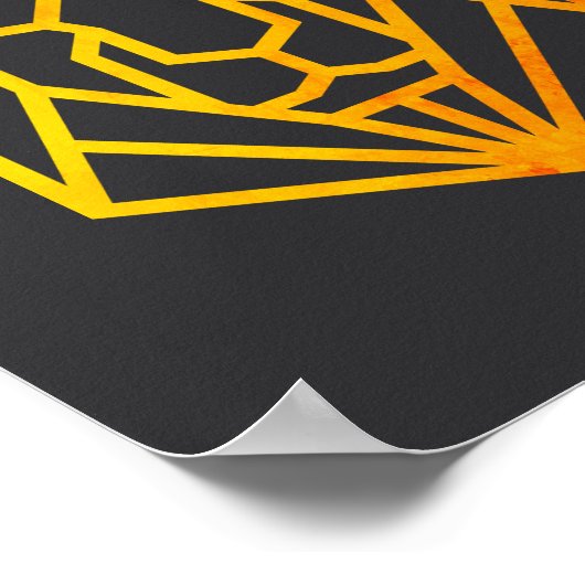 moderne abstrakte Goldkunst Poster (Ecke)