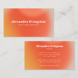 Moderne Abstrakte Gradient Kreative Kunst Orange R Visitenkarte
