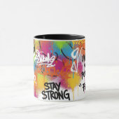 Moderne abstrakte Graffiti-Kunst personalisierte G Tasse (Zentrum)
