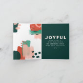 Moderne abstrakte Grafik Rot, Rosa + Grün fröhlich Ankündigung (Innenseite)