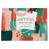 Moderne abstrakte Grafik Rot, Rosa + Grün fröhlich Große Geschenktüte (Vorderseite)