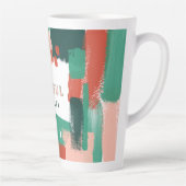 Moderne abstrakte Grafik Rot, Rosa + Grün fröhlich Milchtasse (Rechts)