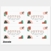 Moderne abstrakte Grafik Rot, Rosa + Grün fröhlich Rechteckiger Aufkleber (Blatt)