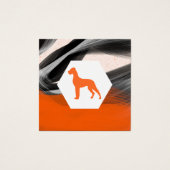 Moderne abstrakte Great Dane Orange (Vorderseite)