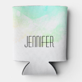 Moderne Abstrakte Green & Blue Watercolor-Wirbel Dosenkühler