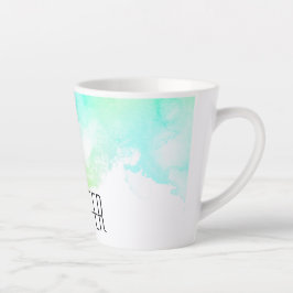 Moderne Abstrakte Green & Blue Watercolor-Wirbel Milchtasse