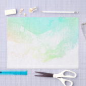 Moderne Abstrakte Green & Blue Watercolor-Wirbel Seidenpapier (Handwerk)