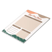 Moderne Abstrakte Green Terra Cotta Yoga Class Notizblock (angewinkelt)