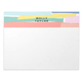 Moderne Abstrakte Grenzkunst Notizblock (Vorderseite)