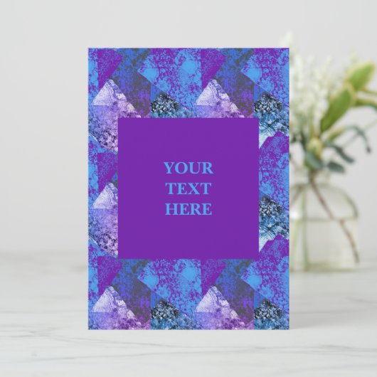 Moderne Abstrakte Gritty Grunge Einladung (Stehend Vorderseite)