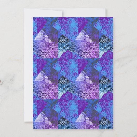 Moderne Abstrakte Gritty Grunge Einladung (Rückseite)