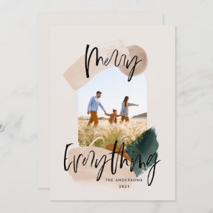 Moderne abstrakte grüne Foto Weihnachten Ankündigung