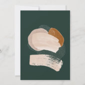 Moderne abstrakte grüne Foto Weihnachten Ankündigung (Rückseite)