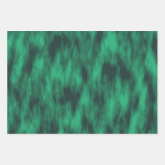 Moderne abstrakte grüne gefärbte Krawatte Geschenkpapier Set (Vorderseite 3)